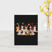 Merry Woofmas Cute Christmas Dogs Merry Christmas  Kaart (Gele Bloem)