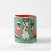 Merry Woofmas Dobermann Kersthonden Mok (Midden)