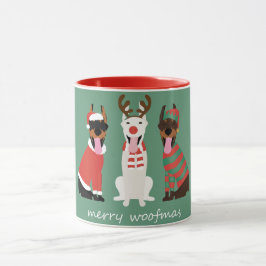 Merry Woofmas Dobermann Kersthonden Mok