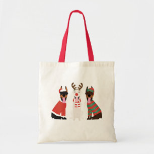 Merry Woofmas Dobermann Kersthonden Tote Bag