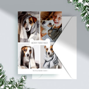 Merry Woofmas Dog Bone Photo Pet Collage Feestdagenkaart