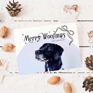 Merry Woofmas Dog Christmas Holiday Kaart