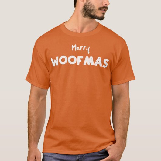 Merry Woofmas Dogs grappig T-shirt (Voorkant)