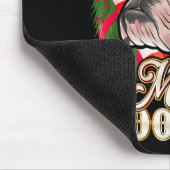 Merry Woofmas English Bulldog With Santa Claus Hat Muismat (Hoek)