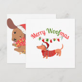 Merry WOOFmas Feestdagenkaart (Voorkant / Achterkant)