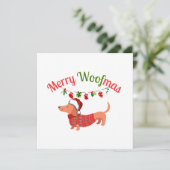 Merry WOOFmas Feestdagenkaart (Staand voorkant)