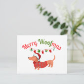 Merry WOOFmas Feestdagenkaart (Staand voorkant)