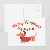 Merry WOOFmas Feestdagenkaart (Voorkant / Achterkant)