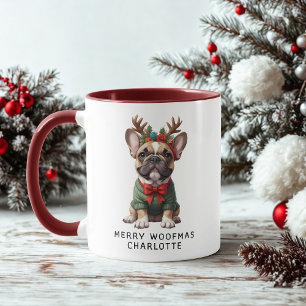 Merry Woofmas Franse Bulldog Frenchie Koffie Mok