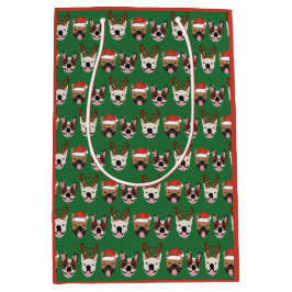 Merry Woofmas Franse Bulldogs Kerstmis Medium Cadeauzakje
