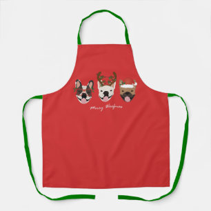 Merry Woofmas Franse Bulldogs Kerstmis Schort