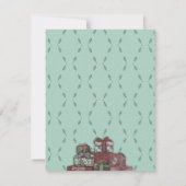 Merry Woofmas. Funny Poodle Santa Hat Kerstmis Notitiekaartje (Achterkant)