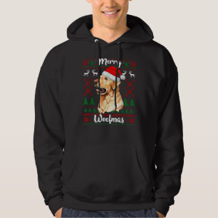 Merry Woofmas Golden Retriever Dog Kersthond X Hoodie