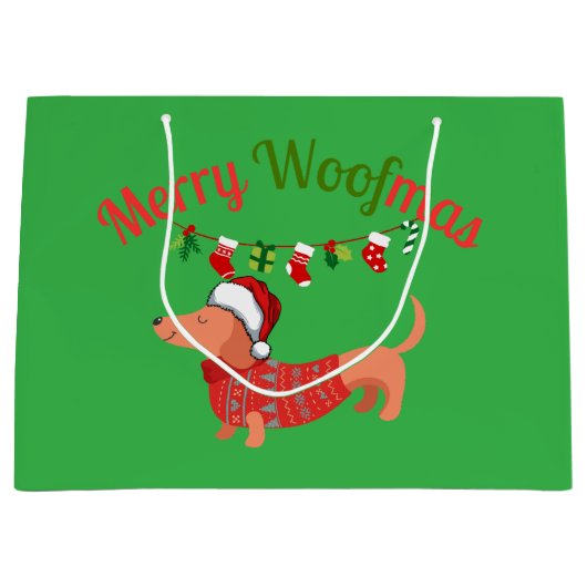 Merry WOOFmas Groot Cadeauzakje (Voorkant)