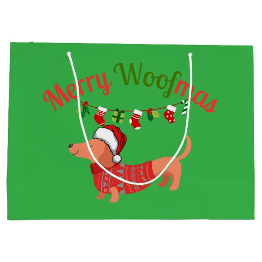 Merry WOOFmas Groot Cadeauzakje (Achterkant)