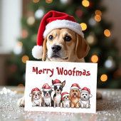 Merry Woofmas Hond Kerst Grappig Huisdier Feestdagen Kaart