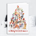 Merry Woofmas Hondenliefhebber Kerstmis Business Feestdagen Kaart<br><div class="desc">Stuur kerstfeestdagen met deze leuke kerstboomhonden in een waterverf. Deze hondenliefhebber-vakantiekaart is voorzien van honden van verschillende rassen in kerstmannetjes. Personaliseer met bericht en familie of bedrijfsnaam. Deze kerstkaart voor honden is perfect voor hondenliefhebbers, gezelschapsdieren, dierenartsen, dierenartsen, dierenverzorgers, dierenverzorgers, hondenverzorgers, hondenverzorgers en dierenverzorgers. Bezoek ons collectie voor de corresponderende kerstkaarten,...</div>