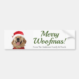 Merry Woofmas. hondenliefhebbers Bumpersticker