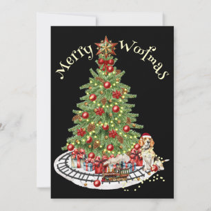 Merry Woofmas Hondenontwerp- Beagle Feestdagenkaart