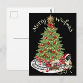 Merry Woofmas Hondenontwerp- Boxer Briefkaart (Voorkant / Achterkant)