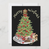 Merry Woofmas Hondenontwerp- Chihuahua Feestdagenkaart (Voorkant)