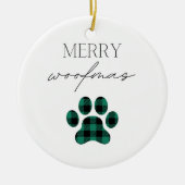 Merry Woofmas Keramisch Ornament (Voorkant)
