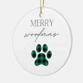 Merry Woofmas Keramisch Ornament (Links)