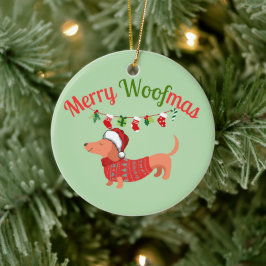 Merry WOOFmas Keramisch Ornament