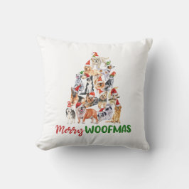 Merry Woofmas kerstcadeautjes Hondenliefhebbers Kussen