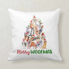 Merry Woofmas kerstcadeautjes Hondenliefhebbers Kussen