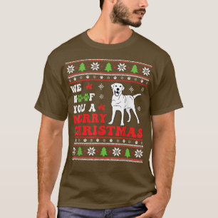 Merry Woofmas Lab Lovers Merry Xmas Hondenliefhebb T-shirt