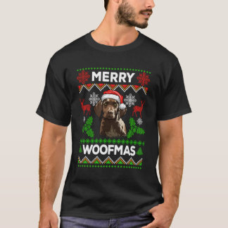Merry Woofmas Lelijke trui X-Mas Duitse Korthaire T-shirt