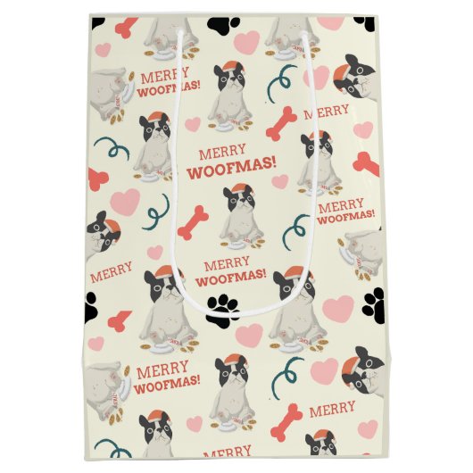 Merry WOOFMAS Medium Cadeauzakje (Achterkant)