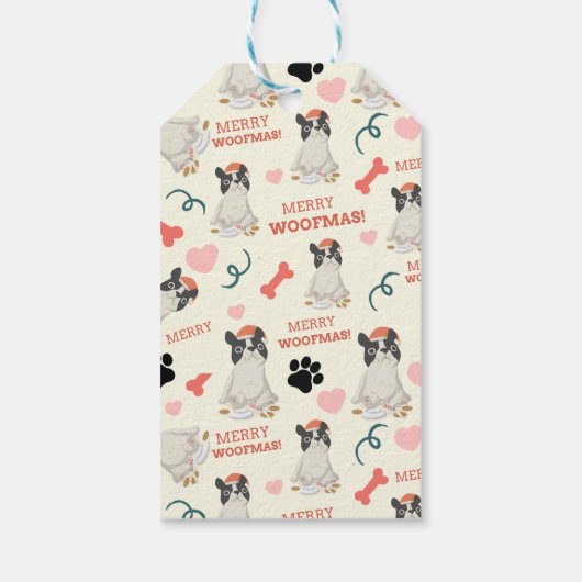 Merry WOOFMAS Medium Gift Bag Cadeaulabel (Achterkant)