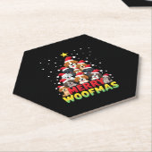 Merry Woofmas - Merry Christmas For Dog Lovers (1) Kartonnen Onderzetters (Schuin)
