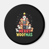 Merry Woofmas - Merry Christmas For Dog Lovers (2) Magneet (Voorkant)