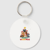 Merry Woofmas - Merry Christmas For Dog Lovers (4) Sleutelhanger (Voorkant)