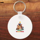 Merry Woofmas - Merry Christmas For Dog Lovers (4) Sleutelhanger (Voorkant)