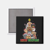 Merry Woofmas - Merry Christmas For Dog Lovers  Magneet (Voorkant / Achterkant)
