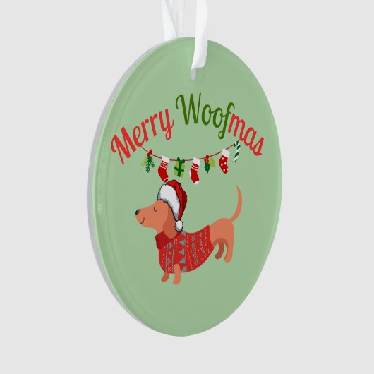 Merry WOOFmas Ornament (voorkant)
