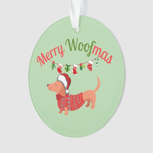 Merry WOOFmas Ornament (voorkant)