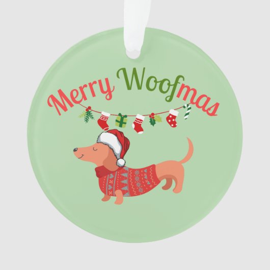 Merry WOOFmas Ornament (voorkant)