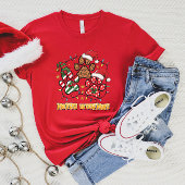 Merry Woofmas Paw Print Kerst Vrouwen T-shirt