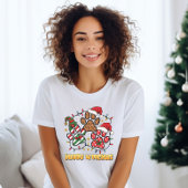Merry Woofmas Paw Print Kerst Vrouwen T-shirt