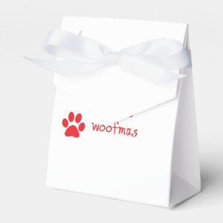 Merry Woofmas Paw Print Red Statement Ceramic Orna Bedankdoosjes