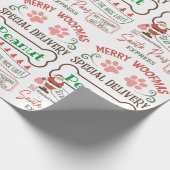 Merry WOOFMAS-Personalized Dog Wrapping Paper Cadeaupapier (Hoek)