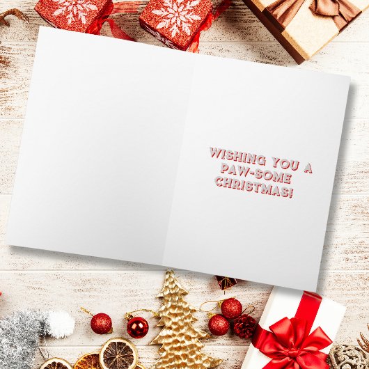 Merry Woofmas Pet Foto Kerstmis Feestdagen Kaart