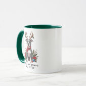 Merry Woofmas Pittbull Dog Christmas Coffee Mok (Voorkant links)