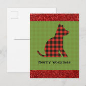 Merry Woofmas Pset Dog Kerstmis Briefkaart (Voorkant / Achterkant)