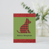 Merry Woofmas Pset Dog Kerstmis Briefkaart (Staand voorkant)